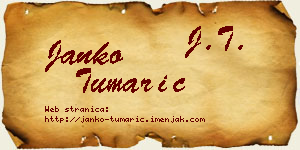 Janko Tumarić vizit kartica